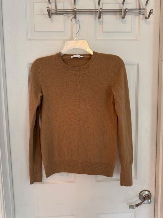 Everlane Sweaters - Everlane Brown 100% Cashmere Long Sleeve Crewneck Sweater Women's Small